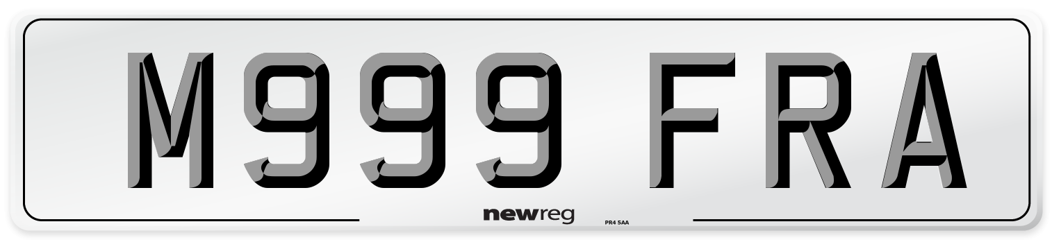 M999 FRA Number Plate from New Reg